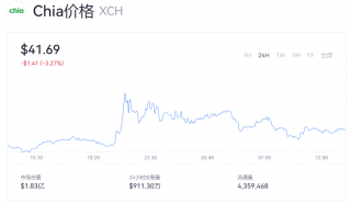 奇亚币实时行情 XCH一枚多少美元？