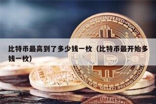 比特币最高到了多少钱一枚（比特币最开始多钱一枚）