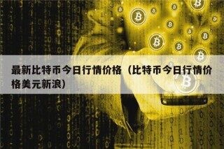 最新比特币今日行情价格（比特币今日行情价格美元新浪）