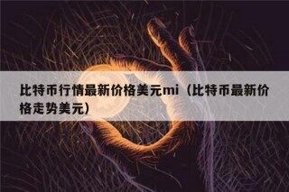 比特币行情最新价格美元mi（比特币最新价格走势美元）