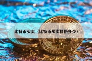 比特币买卖（比特币买卖价格多少）