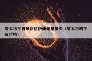 柴犬币今日最新价格美元是多少（柴犬币的今日价格）