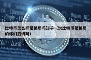 比特币怎么样是骗局吗知乎（说比特币是骗局的你们后悔吗）