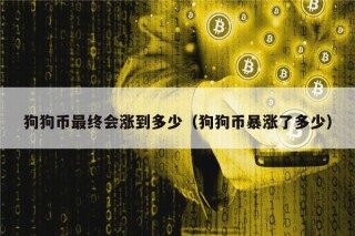 狗狗币最终会涨到多少（狗狗币暴涨了多少）