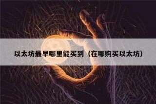 以太坊最早哪里能买到（在哪购买以太坊）