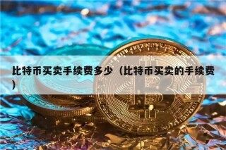 比特币买卖手续费多少（比特币买卖的手续费）