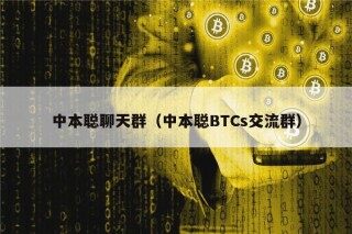 中本聪聊天群（中本聪BTCs交流群）