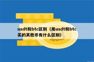 usdt和btc区别（用usdt和btc买的其他币有什么区别）