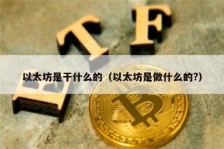 以太坊是干什么的（以太坊是做什么的?）