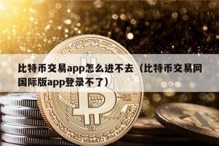 比特币交易app怎么进不去（比特币交易网国际版app登录不了）