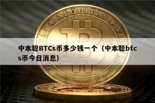中本聪BTCs币多少钱一个（中本聪btcs币今日消息）