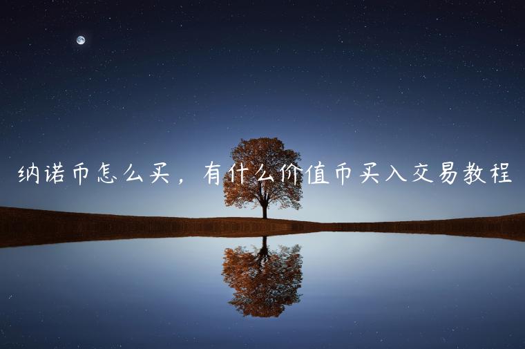 纳诺币怎么买，有什么价值币买入交易教程-第1张图片-欧意下载