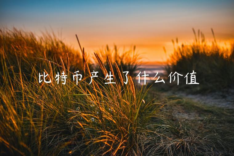 比特币产生了什么价值-第1张图片-欧意下载