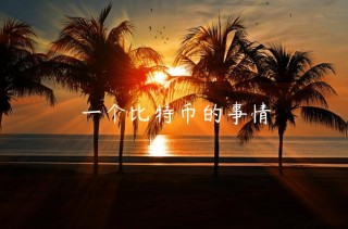 一个比特币的事情