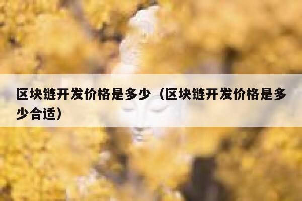区块链开发价格是多少（区块链开发价格是多少合适）-第1张图片-欧意下载