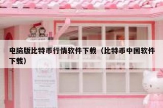 电脑版比特币行情软件下载（比特币中国软件下载）