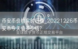 币安币价格实时行情_20221226币安币今天值多少钱?