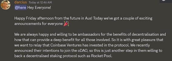 去中心化质押协议Rocket Pool获得Coinbase Ventures投资-第1张图片-欧意下载