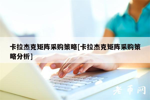 卡拉杰克矩阵采购策略[卡拉杰克矩阵采购策略分析]-第1张图片-欧意易易下载