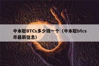 中本聪BTCs多少钱一个（中本聪btcs币最新信息）