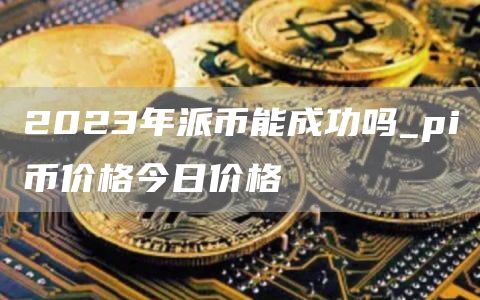2023年派币能成功吗_pi币价格今日价格