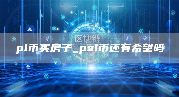 pi币买房子_pai币还有希望吗