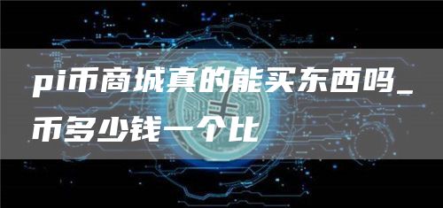 pi币商城真的能买东西吗_π币多少钱一个比