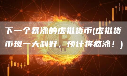 下一个暴涨的虚拟货币 - 虚拟货币现一大利好，预计将疯涨！