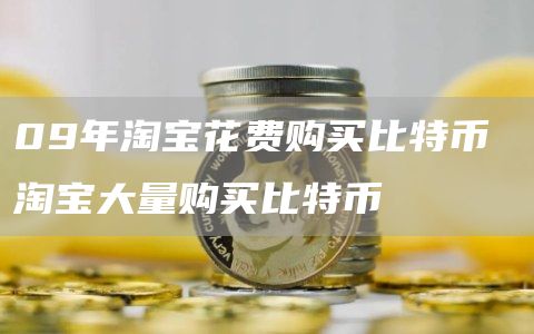 09年淘宝花费购买比特币 淘宝大量购买比特币