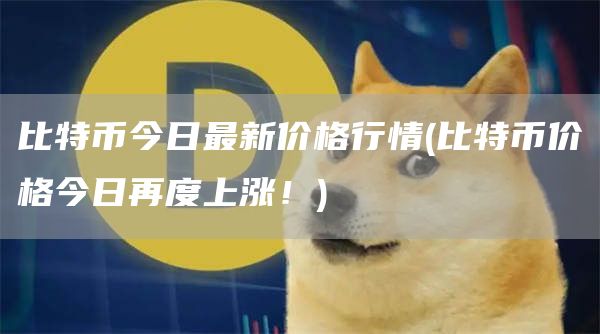 比特币今日最新价格行情 - 比特币价格今日再度上涨！