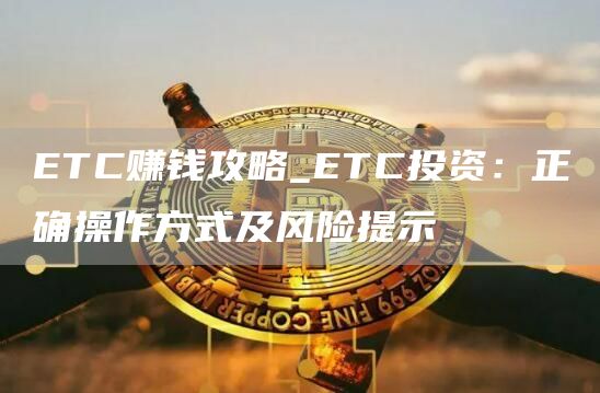 ETC赚钱攻略_ETC投资：正确操作方式及风险提示