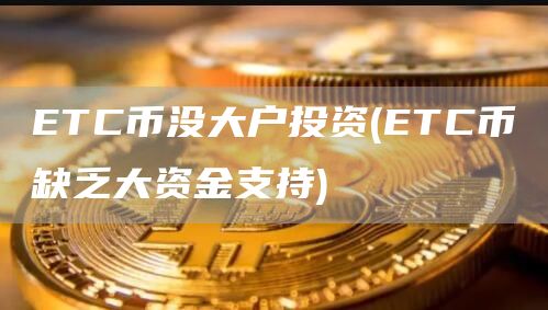ETC币没大户投资 - ETC币缺乏大资金支持